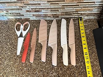 Set de cuchillos con sus medidas